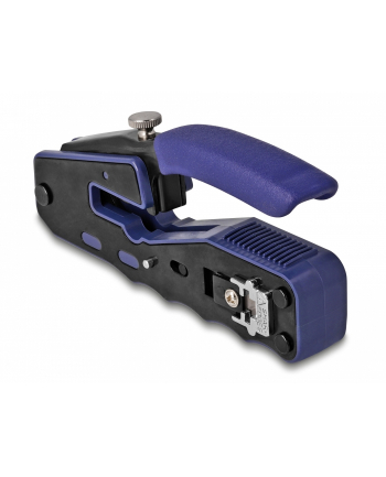 DeLOCK Crimping pliers for 8P/ RJ45 MODULARNY plugs, crimping pliers (black/blue, with blade and stripper (Easy-Connect))