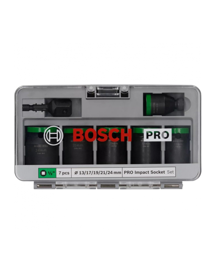 Bosch Powertools PRO Impact socket set 1/2'''', 7-piece (black, standard) główny