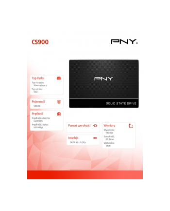 pny Dysk SSD 500GB 2,5 S3 BULK SSD7CS900-500-SI