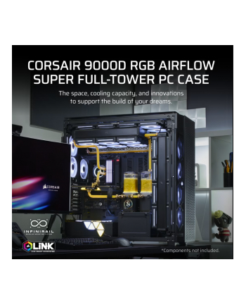 Corsair iCUE LINK 9000D Airflow, Big-Tower Case (black, tempered glass)