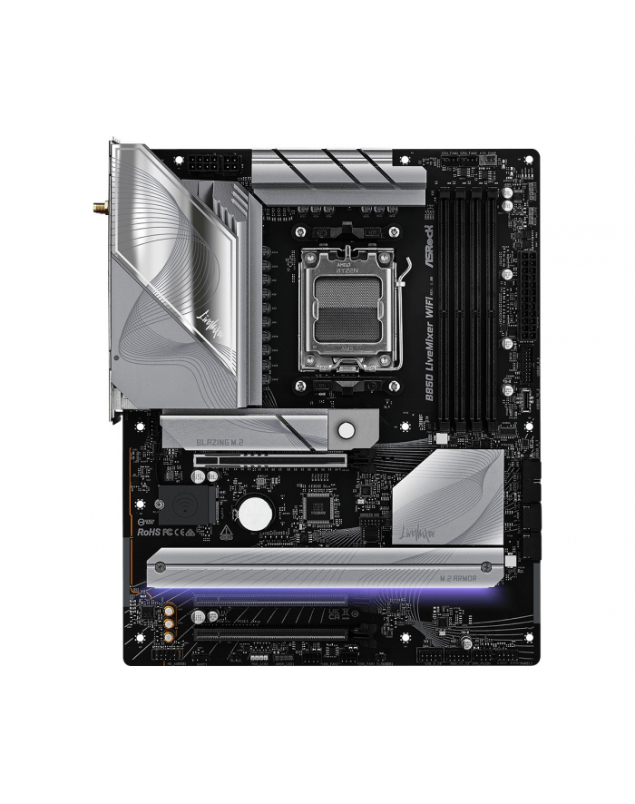 asrock Płyta główna B850 LIVEMIXER WIFI AM5 4DDR5 USB3.2 ATX główny