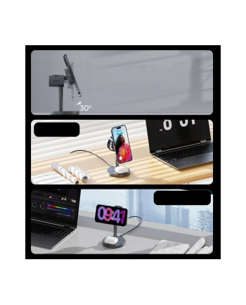 aukey LC-MC311 ładowarka bezprzewodowa 3w1 Qi2 15W MagSafe + ładowarka PD 30W