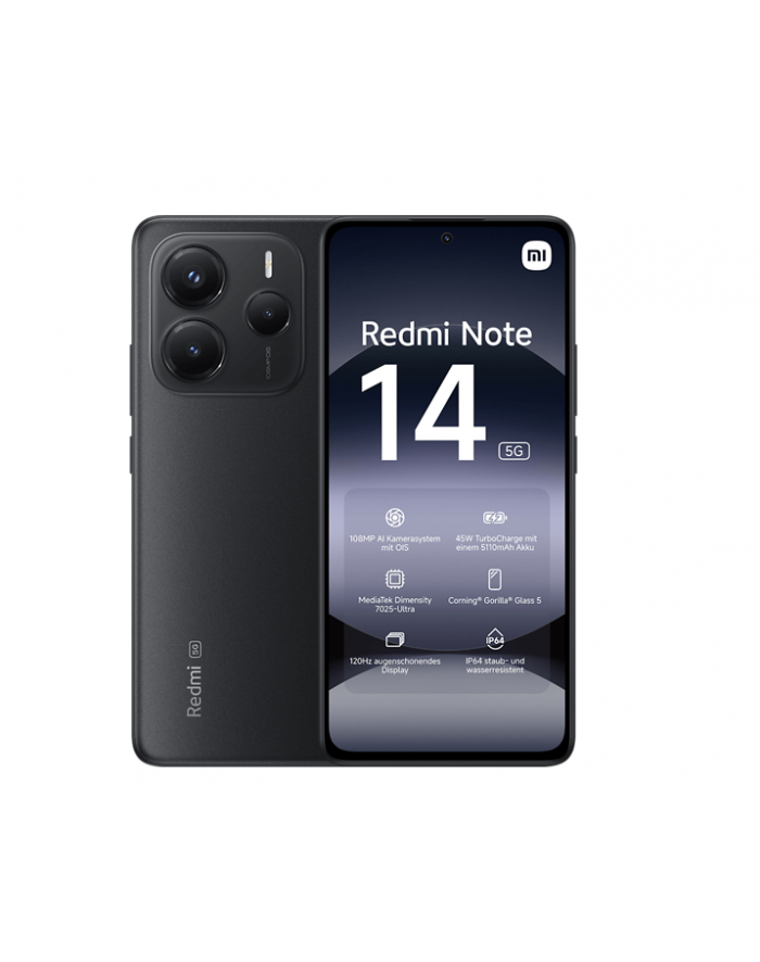 Smartfon Xiaomi Redmi Note 14 5G 8/256GB Midnight Black główny