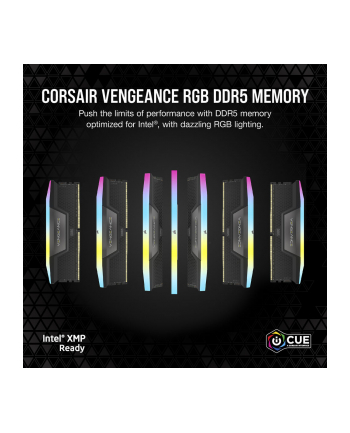 CORSAIR VENGEANCE RGB 32GB 2x16GB DDR5 6000MHz DIMM CL38-44-44-96 1.35V Std PMIC Intel XMP Memory Black nr 1