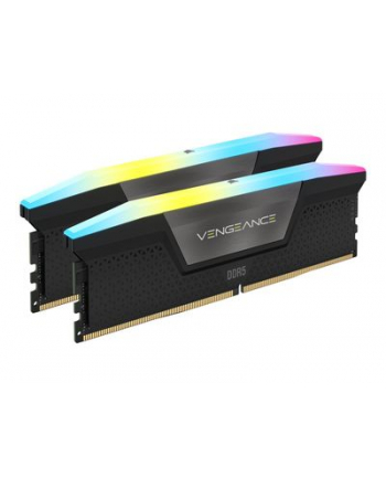 CORSAIR VENGEANCE RGB 64GB 2x32GB DDR5 6000MHz DIMM CL38-44-44-96 1.35V Std PMIC Intel XMP Memory Black