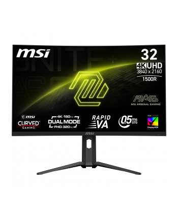 MSI MAG 321CUPDF 31.5inch Rapid VA UHD Curve 1500R 320Hz 1ms 2xHDMI 2.1 DP 1.4a USB-C Headphone Tilt Height Swivel Black nr 1