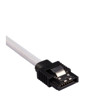CORSAIR Premium Sleeved SATA Data Cable Set with Straight Connectors White 60cm