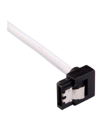 CORSAIR Premium Sleeved SATA Data Cable Set with 90degree Connectors White 30cm