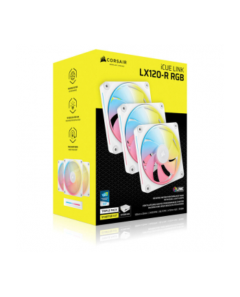 CORSAIR iCUE LINK LX120-R RGB White 120mm Triple Fan Kit nr 2