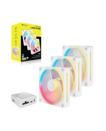 CORSAIR iCUE LINK LX120-R RGB White 120mm Triple Fan Kit