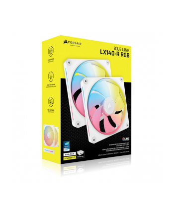 CORSAIR iCUE LINK LX140-R RGB White 140mm Dual Fan Kit nr 1
