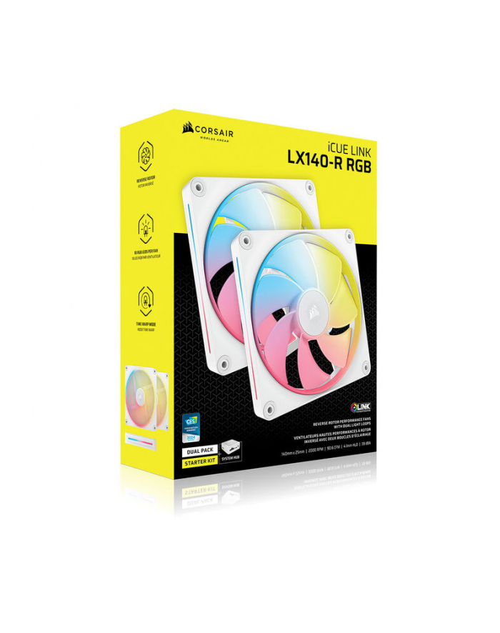 CORSAIR iCUE LINK LX140-R RGB White 140mm Dual Fan Kit główny