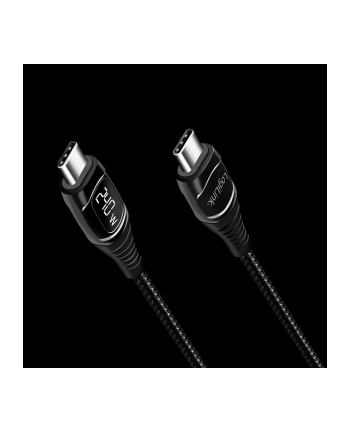 LOGILINK CU0181 Kabel USB 2.0 Type-C C/M na USB-C/M E-mark PD wyświetlacz czarny 1m
