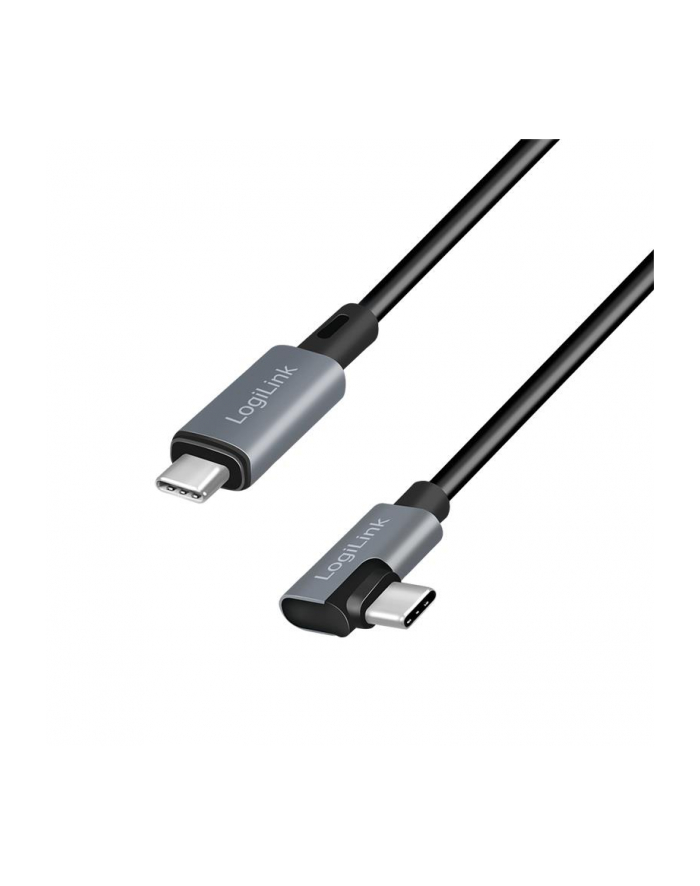 LOGILINK CU0183 Kabel USB 2.0 Type-C C/M kątowy na USB-C/M E-mark PD czarny 2m główny