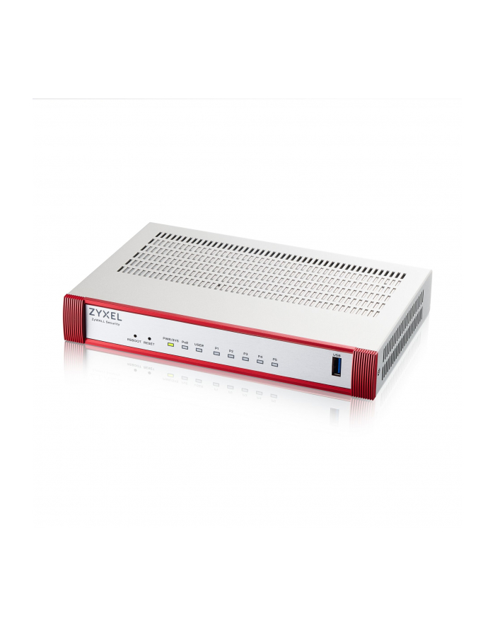 ZYXEL USG FLEX 50 HP 5 Gigabit user-definable ports 1x1G PoE+ 1xUSB with 1 YR Gold Security Pack główny