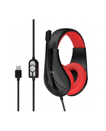 Słuchawki z mikrofonem Media-Tech MT3574 NEMESIS Gaming czarno-czerwone