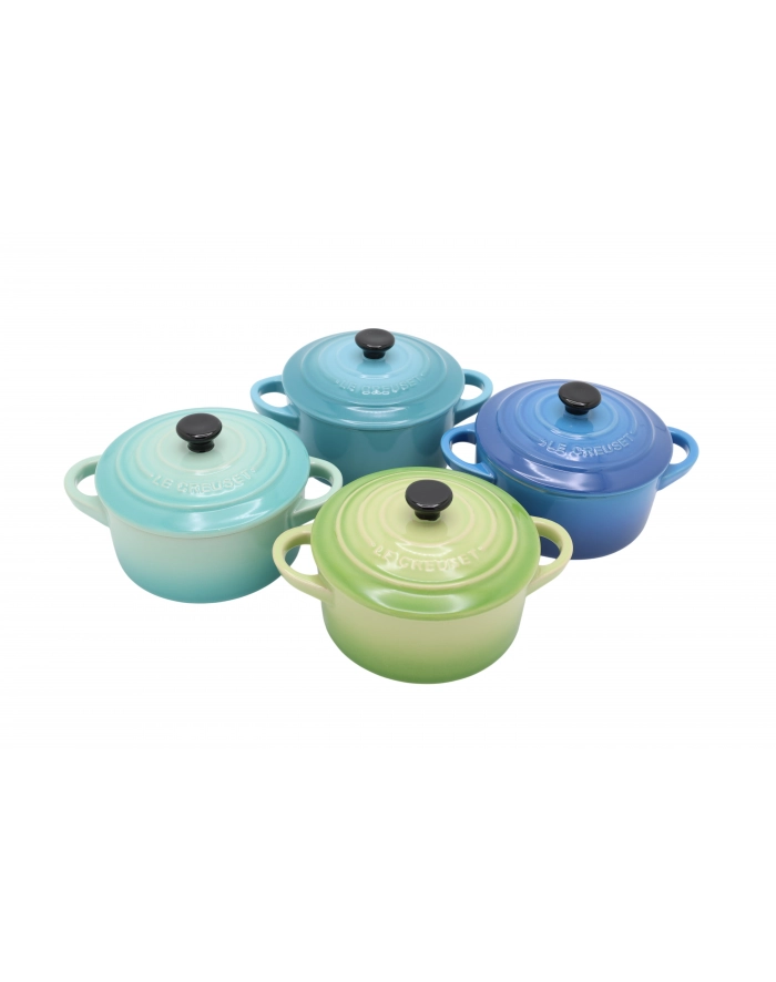 Le Creuset Stoneware Set of 4 petite Casseroles 10x5cm ocean główny