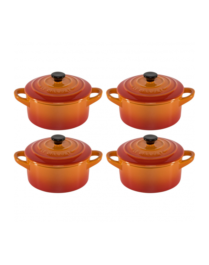Le Creuset Stoneware Set of 4 petite Casseroles 10x5cm volcan. główny