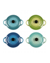 Le Creuset Stoneware Set of 4 petite Casseroles 10x5cm ocean - nr 3