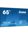 iiyama Monitor 65 '' LH6541UHS-B1AG VA,4K,24/7,LAN,USB,HDMI,500cd/m2,     Haze(25%),2x10W,Pion/Poziom - nr 23