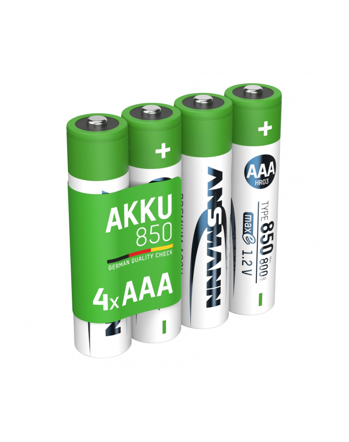 1x4 Ansmann NiMH Battery Micro AAA Type 850 800 mAh maxE główny