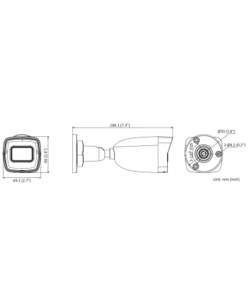 Hilook Kamera Ip Camera | Ipc-B180Ha-Lu Bullet 8 Mp 2.8Mm Ip67 H.265+ (TVKIPIPCB180HF28)