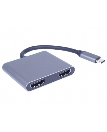 Premiumcord MST 4K adapter USB-C na 2x HDMI, USB 3.1 typ C na 2x gniazdo HDMI, zaawansowane + funkcje lustra, USB3.0, PD, rozdzielczość 4K, Full HD 10