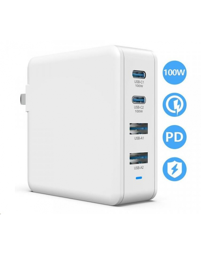 Viking Ładowarka nabíječka USB GaN 100W podpora PD3.0 a QC4+ bílá główny