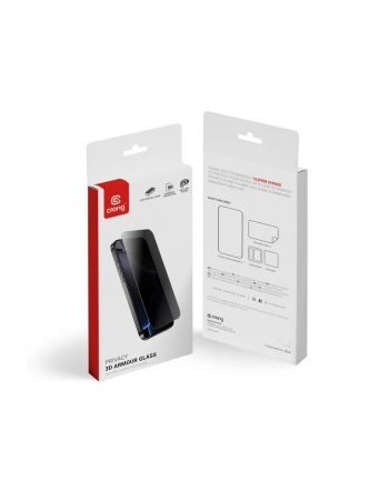 crong Privacy 3D Armour Glass - Hartowane szkło prywatyzujące iPhone 16 / iPhone 15