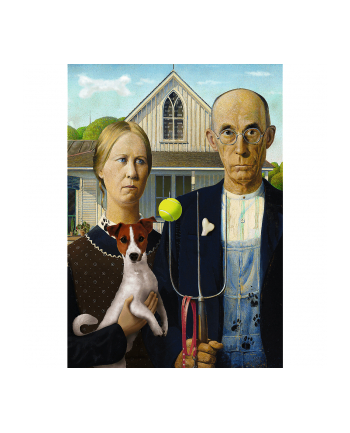 Puzzle 500el America Gothic: Psia edycja 37526 Trefl
