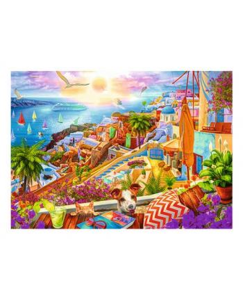 Puzzle 1000el Premium Plus - Tea Time: Z wizytą na Santorini 10842 Trefl