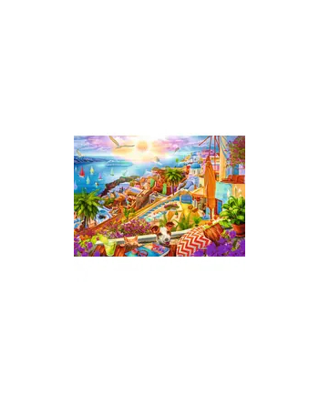 Puzzle 1000el Premium Plus - Tea Time: Z wizytą na Santorini 10842 Trefl