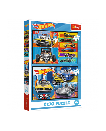 Puzzle 2x70el Samochodziki / Hot wheels 34442 Trefl nr 1