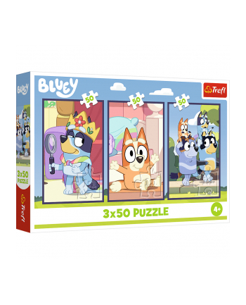 Puzzle 3x50el Rodzina Bluey 34890 Trefl nr 1