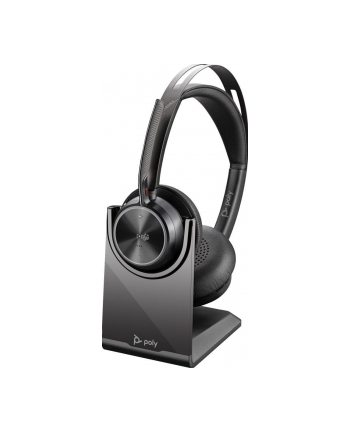 poly Zestaw słuchawkowy Voyager Focus 2  certyfikatem Microsoft Teams USB-C-C z podstawką ładującą, przejściówka USB-C/A 9T9J6AA nr 1