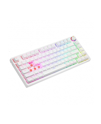 savio Klawiatura mechaniczna bezprzewodowa PHENIX WHITE Gateron Red Pro, ABS