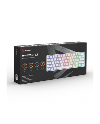 savio Klawiatura mechaniczna WHITEOUT X2 OUTEMU Peach Silent, Hot Swap