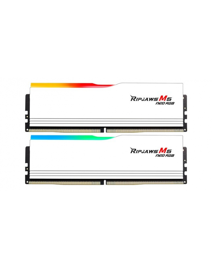 g.skill Pamięć PC DDR5 64GB (2x32GB) Ripjaws M5 Neo RGB AMD 6000MHz CL36 Biały główny