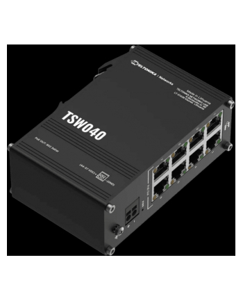 teltonika Przełącznik niezarządzalny Industrial switch TSW040 8xPoE+, 8x10/100 Eth, DIN