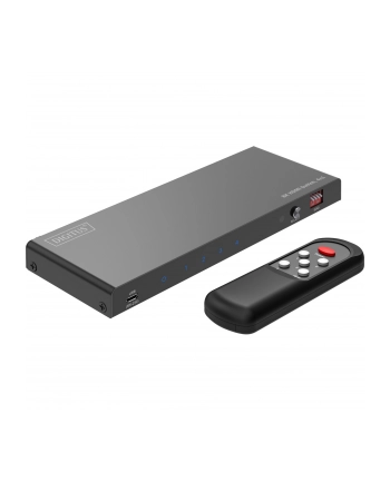 digitus Przełącznik / Switch HDMI 4x1, 8K/60Hz (4:4:4) z HDR, 48 Gbps, HDCP 2.3, Toslink / Stereo, EDID