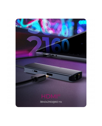 icybox Stacja dokująca IB-DK4034a-CPD 6w1, HDMI,USB,PD,LAN