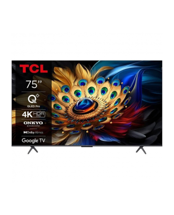 Telewizor TCL 75C655 QLED 75' 4K Ultra HD Google TV Dolby Atmos DVB-T2 Titan