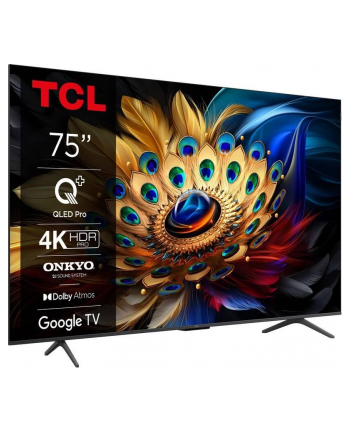 Telewizor TCL 75C655 QLED 75' 4K Ultra HD Google TV Dolby Atmos DVB-T2 Titan