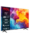 Telewizor TCL 75P655 LED 75''; 4K Ultra HD Google TV Dolby Audio DVB-T2 Czarny - nr 9