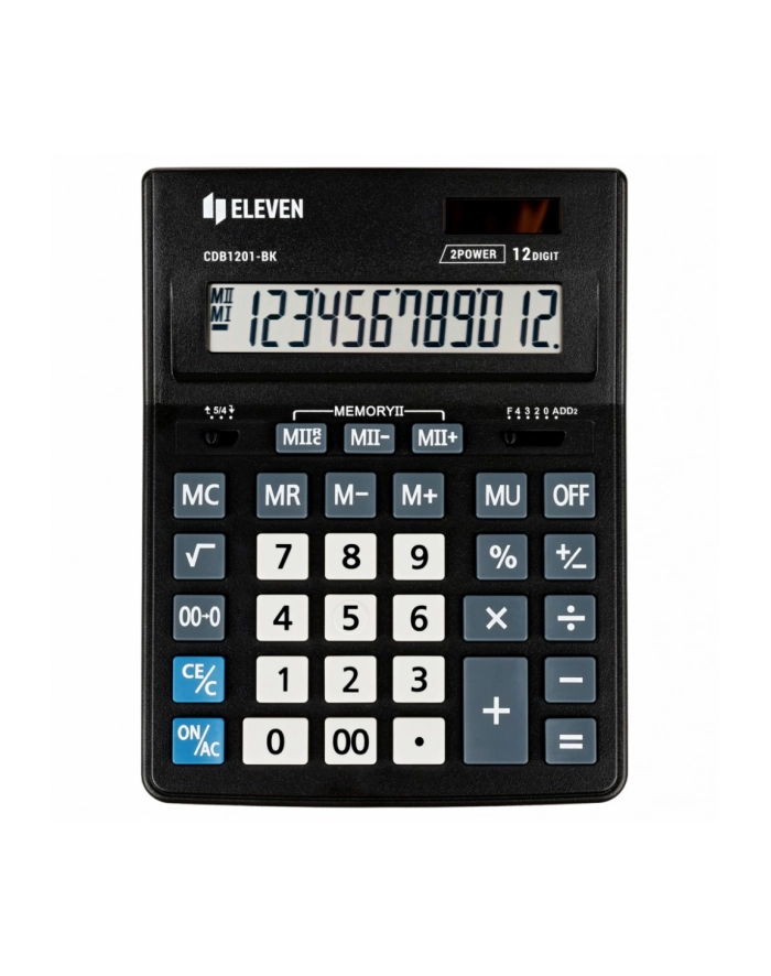 eleven Kalkulator biurowy CDB 1201BK czarny główny