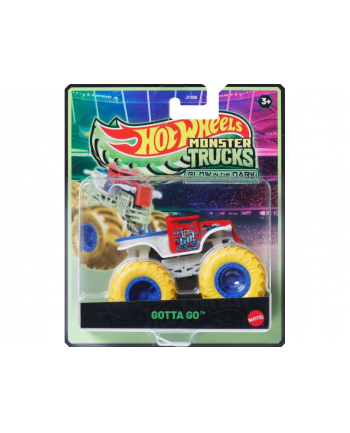 Hot Wheels Monster Trucks Pojazd 1:64 świecący w ciemności JFX08 MATTEL mix cena za 1 szt nr 1