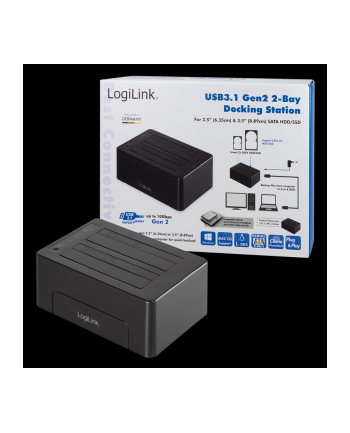 Logilink USB 3.1 Gen 2 Quickport 2-Bay For 2.5/3.5&Quot; Sata Hdd/SSD (Qp0028)