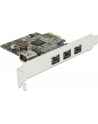 Delock Karta sieciowa PCIe-Card > 3x ect. FireWire B + int. A (89864) - nr 14