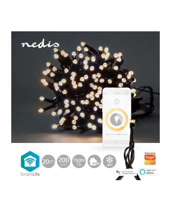 Nedis Oświetlenie Dekoracyjne Lekki Łańcuch Do Dekoracji Czarny 200 Lamp Led 2,33 W G (Wifilx01W200)