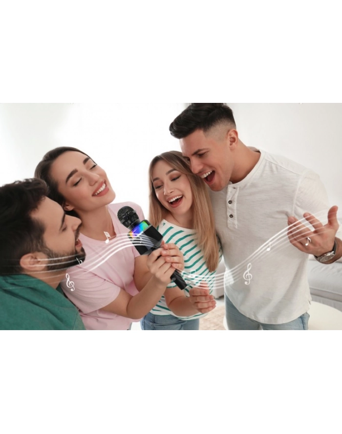 GEMBIRD Bezprzewodowy mikrofon karaoke czarny główny